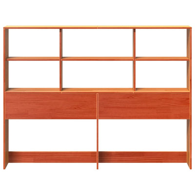 Vahanruskea sängynpääty säilytystilalla Saluc 150cm (mänty)