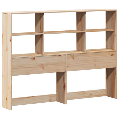 Sängynpääty säilytystilalla 140 cm täysi mänty