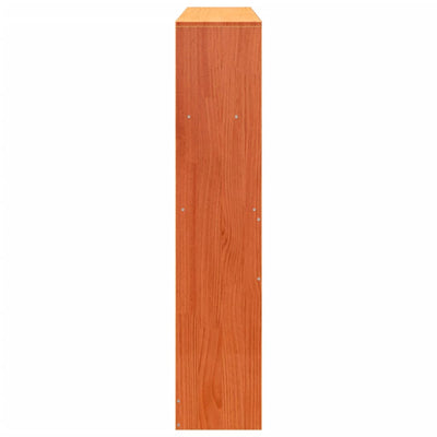 Sängynpääty säilytystilalla vahanruskea 140 cm täysi mänty