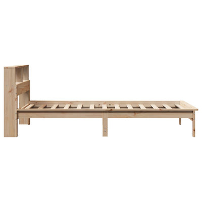Sänky kirjahyllyllä ilman patjaa 75x190 cm täysi mänty