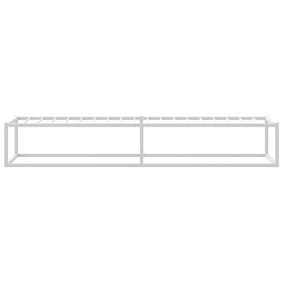 Valkoinen sängynrunko ilman patjaa Hamza 90x200cm (metallia)