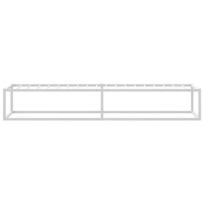 Valkoinen sängynrunko ilman patjaa Hamza 100x200cm (metallia)