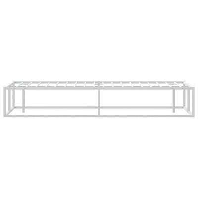 Valkoinen sängynrunko ilman patjaa Hamza 120x200cm (metallia)