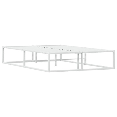 Sängynrunko ilman patjaa Valkoinen 120x200 cm Metallia