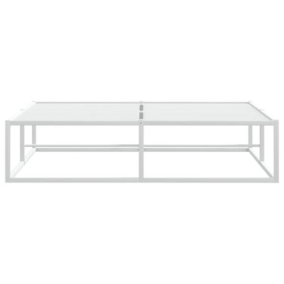 Valkoinen sängynrunko ilman patjaa Hamza 140x200cm (metallia)