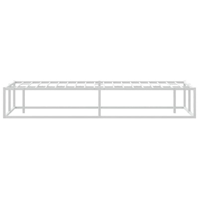 Valkoinen sängynrunko ilman patjaa Hamza 140x200cm (metallia)