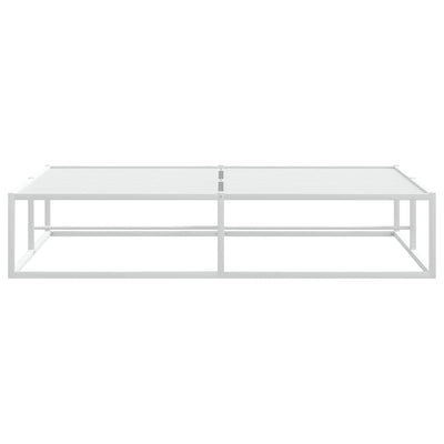 Valkoinen sängynrunko ilman patjaa Hamza 160x200cm (metallia)