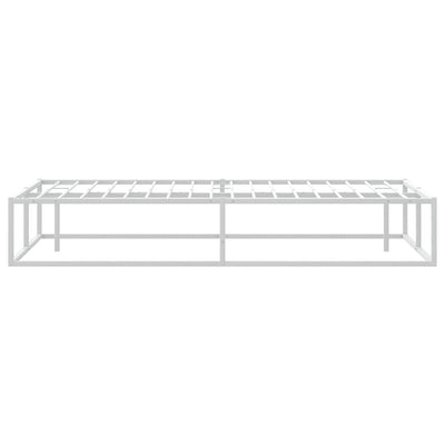 Valkoinen sängynrunko ilman patjaa Hamza 180x200cm (metallia)