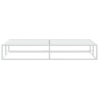 Valkoinen sängynrunko ilman patjaa Hamza 200x200cm (metallia)