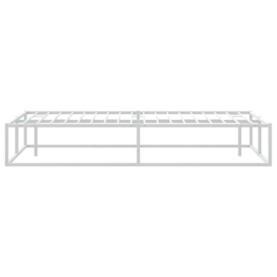 Valkoinen sängynrunko ilman patjaa Hamza 200x200cm (metallia)