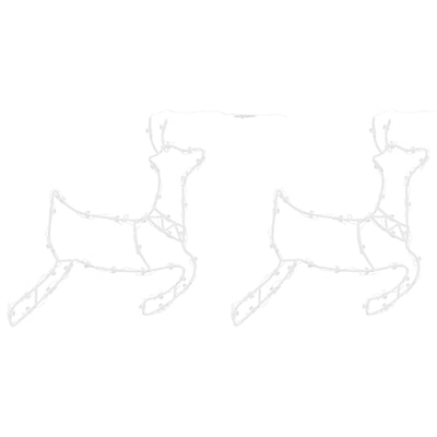 Lämmin valkoinen jouluvalot poro silhouette Mihalic 35 LEDiä (2 kpl)