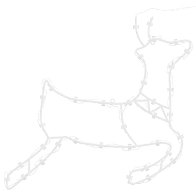 Lämmin valkoinen jouluvalot poro silhouette Mihalic 35 LEDiä (2 kpl)