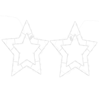 Lämmin valkoinen jouluvalot star silhouette Mihalic 50 LEDiä (2 kpl)