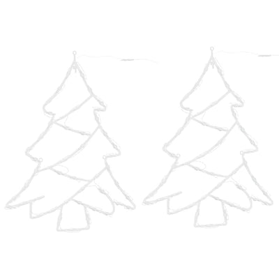 Lämmin valkoinen jouluvalot joulukuusi siluetti Mihalic 50 LEDiä (2 kpl)