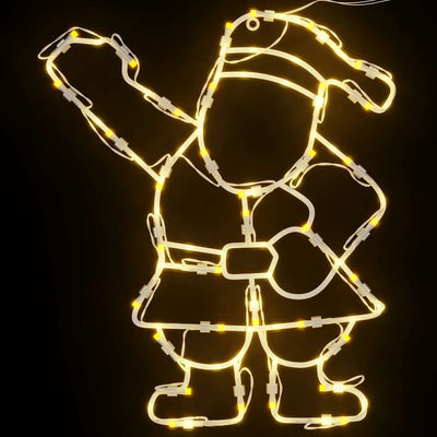 Lämmin valkoinen jouluvalot joulupukin siluetti Mihalic 35 LEDiä (2 kpl)