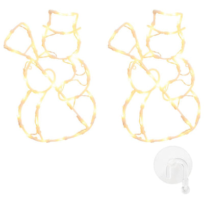 Lämmin valkoinen jouluvalot lumiukon siluetti Mihalic 35 LEDiä (2 kpl)