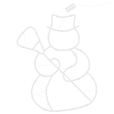 Lämmin valkoinen jouluvalot lumiukon siluetti Mihalic 35 LEDiä (2 kpl)