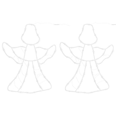 Lämmin valkoinen jouluvalot enkelin siluetti Mihalic 50 LEDiä (2 kpl)