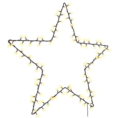 Lämmin valkoinen jouluvalot star silhouette Breana 115 LEDs