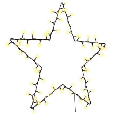 Lämmin valkoinen jouluvalot star silhouette Breana 80 LEDs