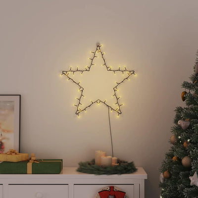 Lämmin valkoinen jouluvalot star silhouette Breana 80 LEDs