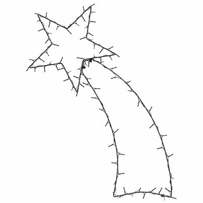 Lämmin valkoinen jouluvalot shooting star silhouette Dalica 115 LEDs