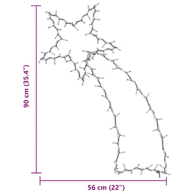 Lämmin valkoinen jouluvalot shooting star silhouette Dalica 115 LEDs