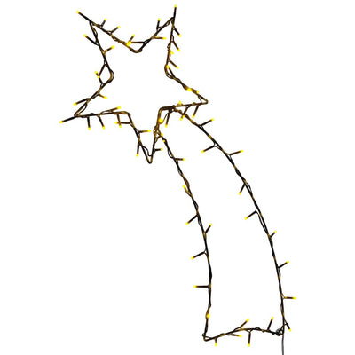 Lämmin valkoinen jouluvalot tähdenlento siluetti Dalica 80 LEDs