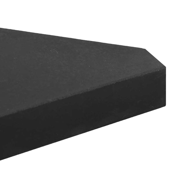 Sateenvarjo painolevyt 2 kpl musta graniitti kolmiomainen 14 kg