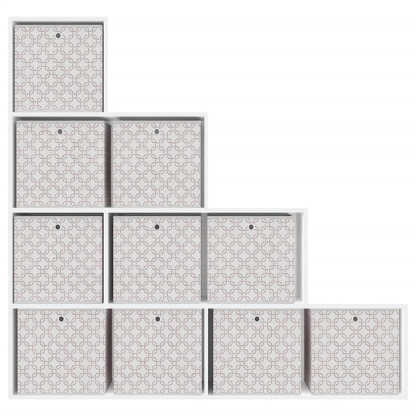 Taitettavat säilytyslaatikot 10kpl kerma 32x32x32cm kuitukangas