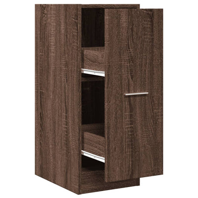 Apteekkarinkaappi ruskea tammi 30x41x77,5 cm lastulevy
