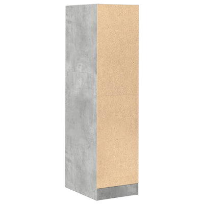 Apteekkarinkaappi betoninharmaa 30x41x118 cm tekninen puu