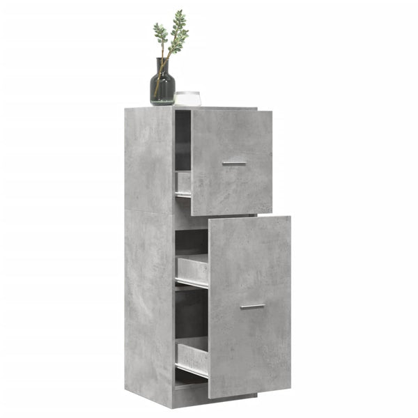 Apteekkarinkaappi betoninharmaa 40x41x118 cm tekninen puu