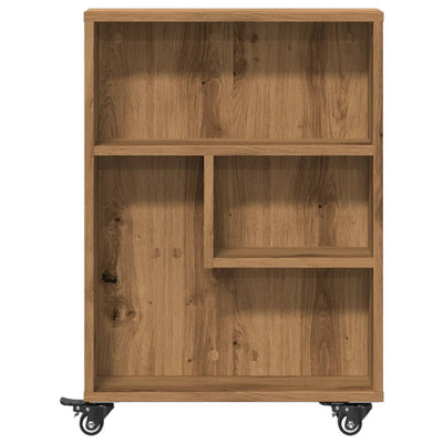 Kapea säilytysvaunu artesaani tammi 48x13x68 cm tekninen puu