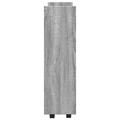 Harmaa kapea säilytysvaunu Zaizon 3-kerrosta (sonoma puinen)