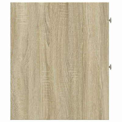 Sonoma-tammi kapea kylpyhuonekaappi pyörillä Arthur (puinen)