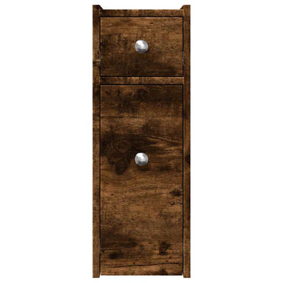 Savutammi kapea kylpyhuonekaappi pyörillä Arthur (puinen)