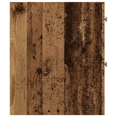 Vanha puu kapea kylpyhuonekaappi Arthur (pyörillä, puinen)