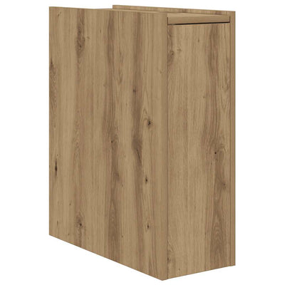 Artesaani tammi kapea kylpyhuonekaappi pyörillä Arthur puu