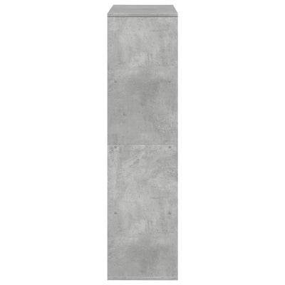 Kirjahylly betoninharmaa 100x33x125,5 cm tekninen puu