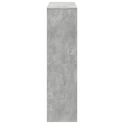 Kirjahylly betoninharmaa 100x33x125,5 cm tekninen puu