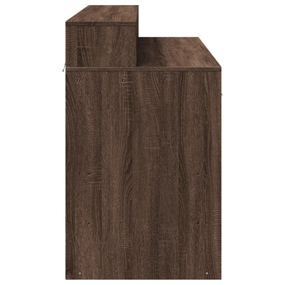 Ruskea tammi työpöytä led-valoilla Sakari 120x55x91cm (puinen)