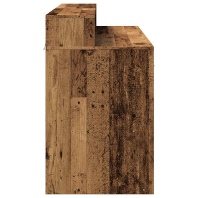 Työpöytä led-valoilla Sakari 120x55x91cm (vanha puu, puinen)