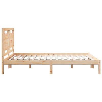 Sängynrunko erikoispitkä ilman patjaa 140x210 cm massiivipuu