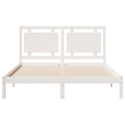 Sängynrunko erikoispitkä ei patjaa valk. 160x210 cm massiivipuu