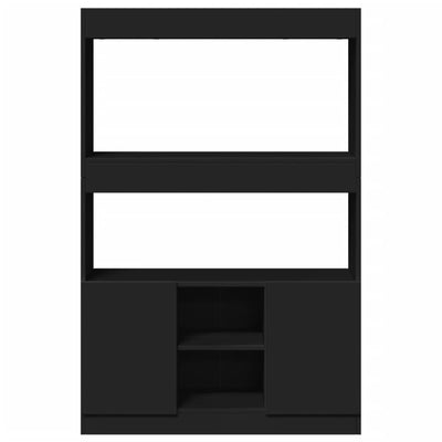 Kaappi musta 92x33x140 cm tekninen puu