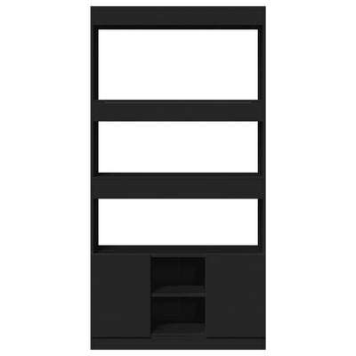 Kaappi musta 92x33x180 cm tekninen puu