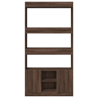 Kaappi ruskea tammi 92x33x180 cm tekninen puu