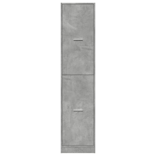 Apteekkarinkaappi betoninharmaa 40x41x174,5 cm tekninen puu