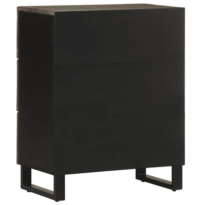 Senkit 2 kpl musta 60x33x75 cm massiivipuu mango